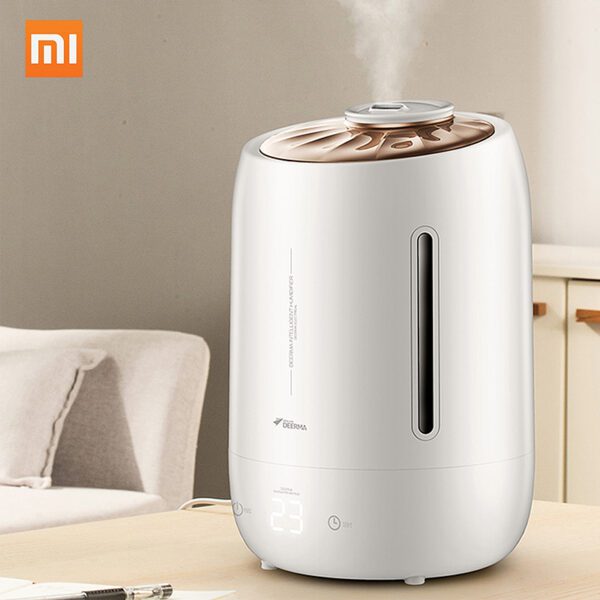 Xiaomi Air Humidifier- Ultrasonic Air Purifying Mist Maker (5 Liter, Deerma DEM-F600)- White Color