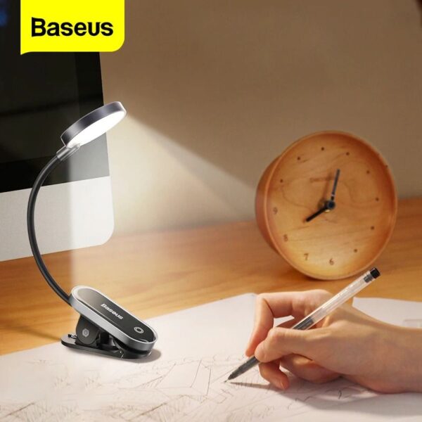 Baseus Rechargeable Mini Clip Lamp For Book Reading, Aquarium, Laptop Keybaord Light Portable And Useful (DGRAD-0G)