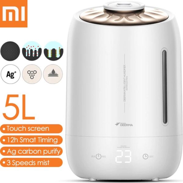 Xiaomi Air Humidifier- Ultrasonic Air Purifying Mist Maker (5 Liter, Deerma DEM-F600)- White Color - Image 2